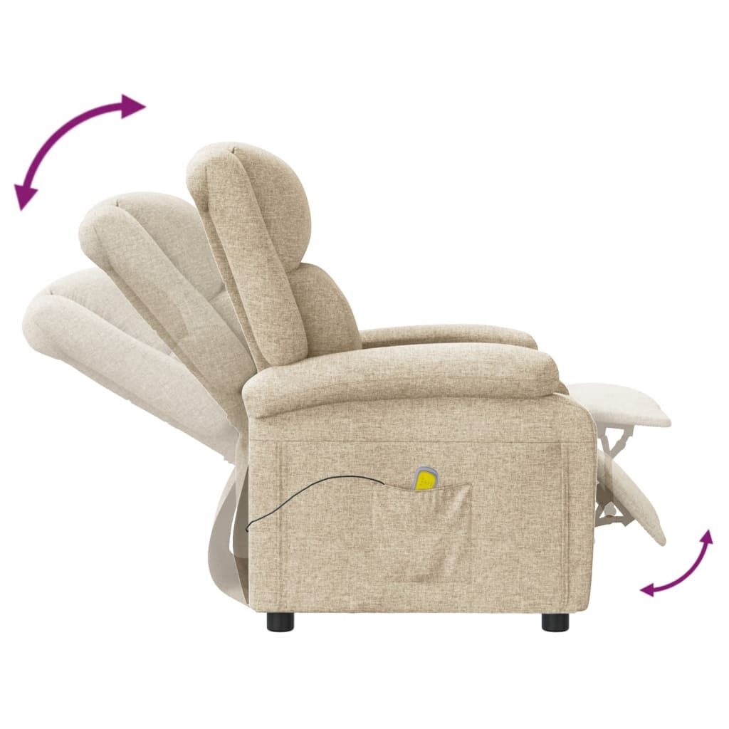 vidaXL Massagestoel Crème - 40% Korting! Comfortabele Relaxfauteuil