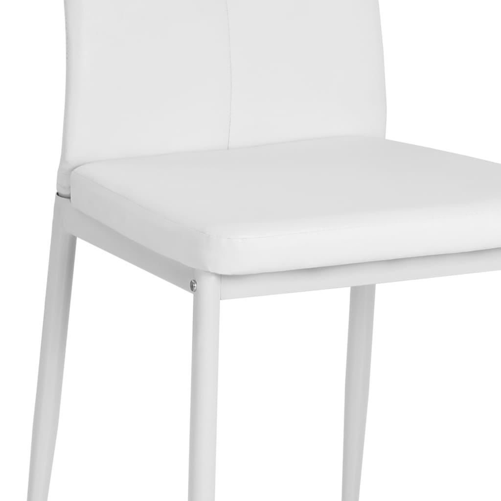 VidaXL Eetkamerstoelen Kunstleer Wit - 4 stuks - 59% Korting!