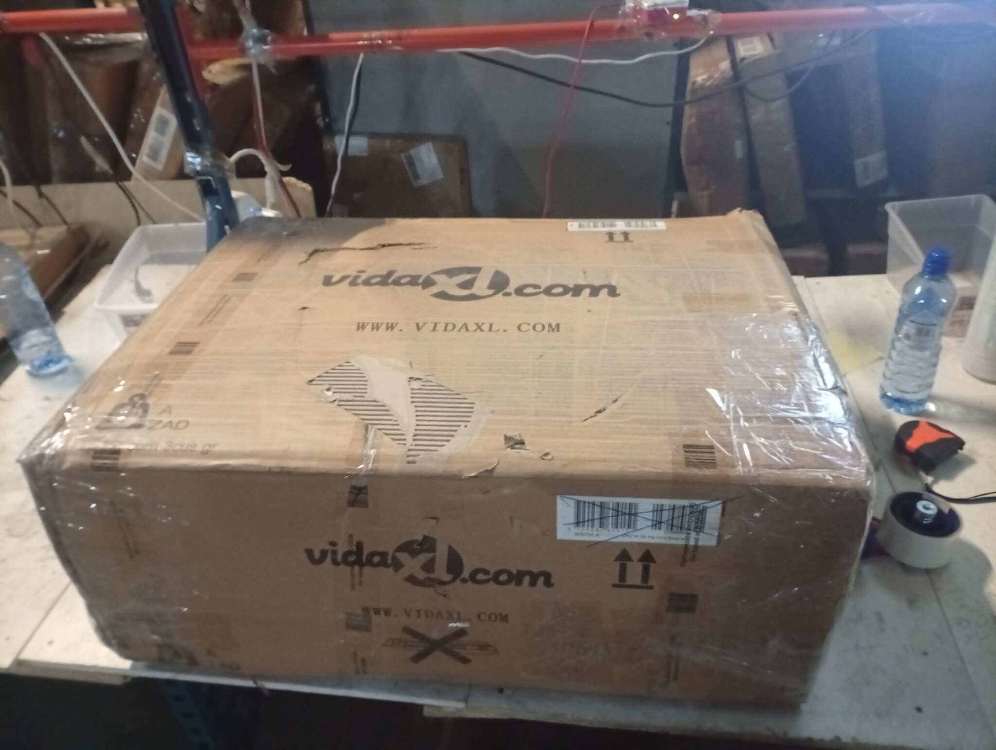 VidaXL Tuinbank 2-zits Grenenhout Wit + Kussens - 67% KORTING!