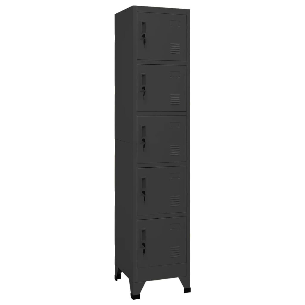 vidaXL Lockerkast Antraciet (35% Korting!) - 38x40x180 cm Staal