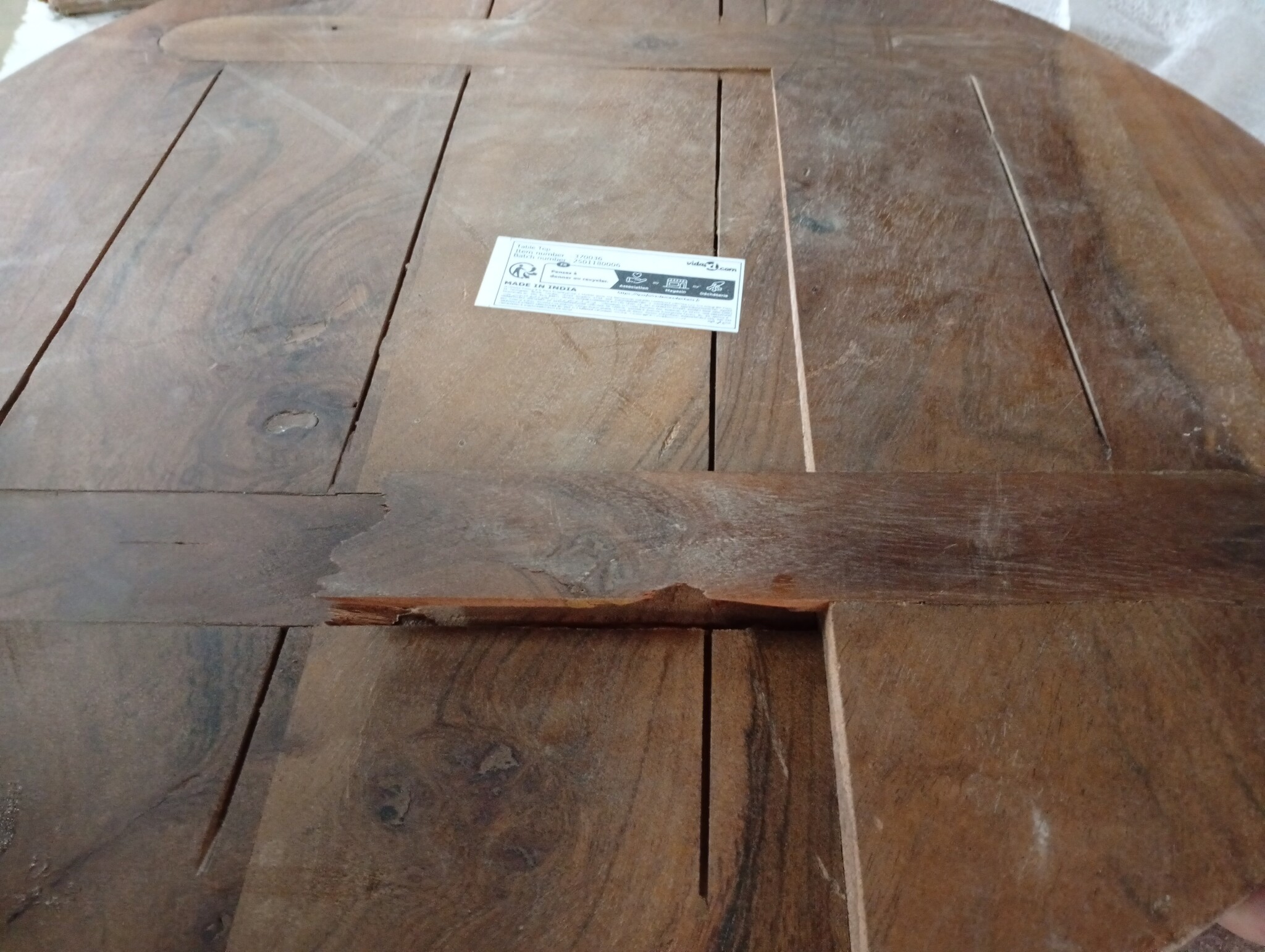 vidaXL Tafelblad Rond Gerecycled Hout Ø50cm - 60% Korting!