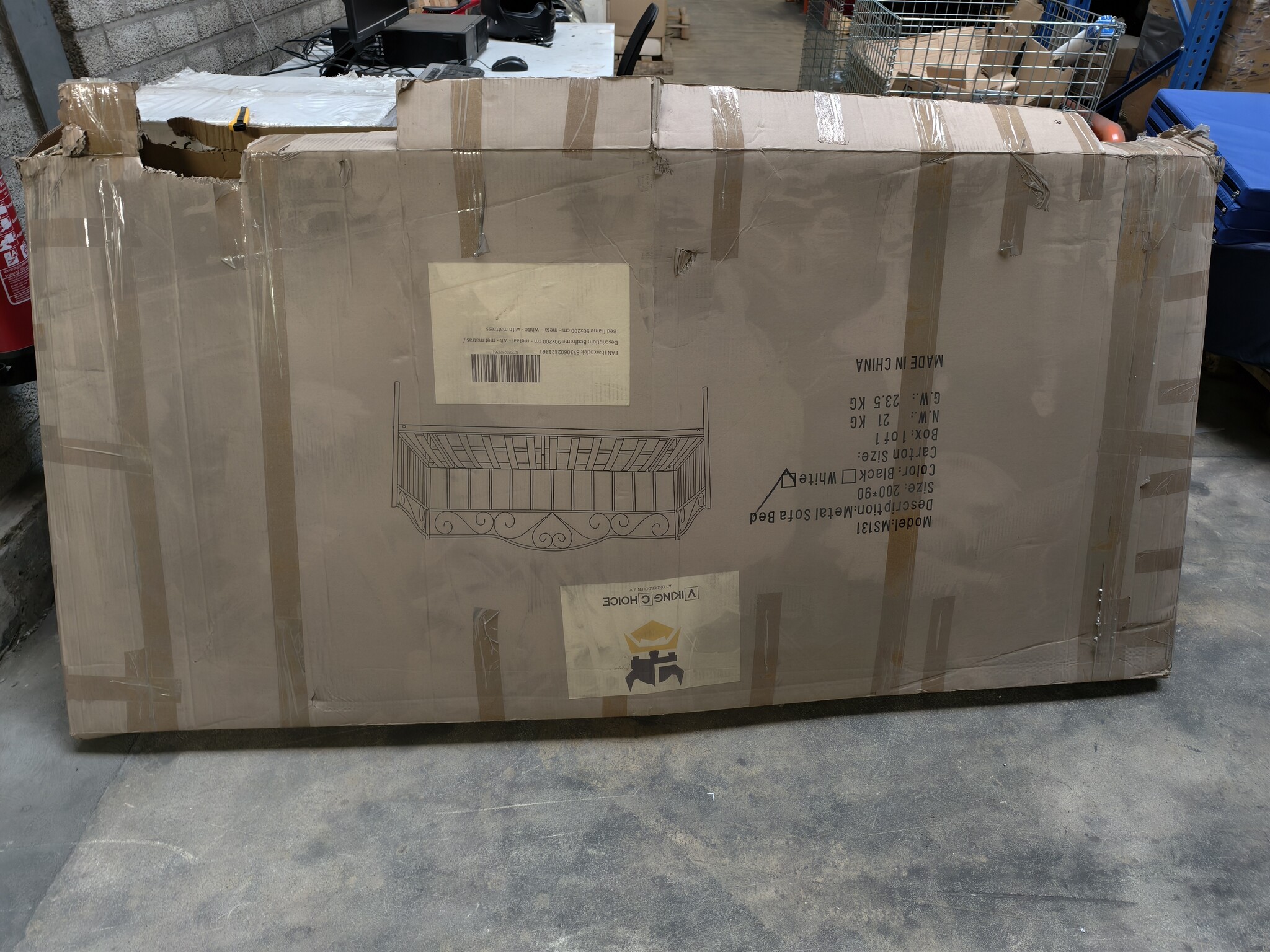 Romantisch Wit Metalen Bedframe 90x200cm met Matras - 55% Korting!