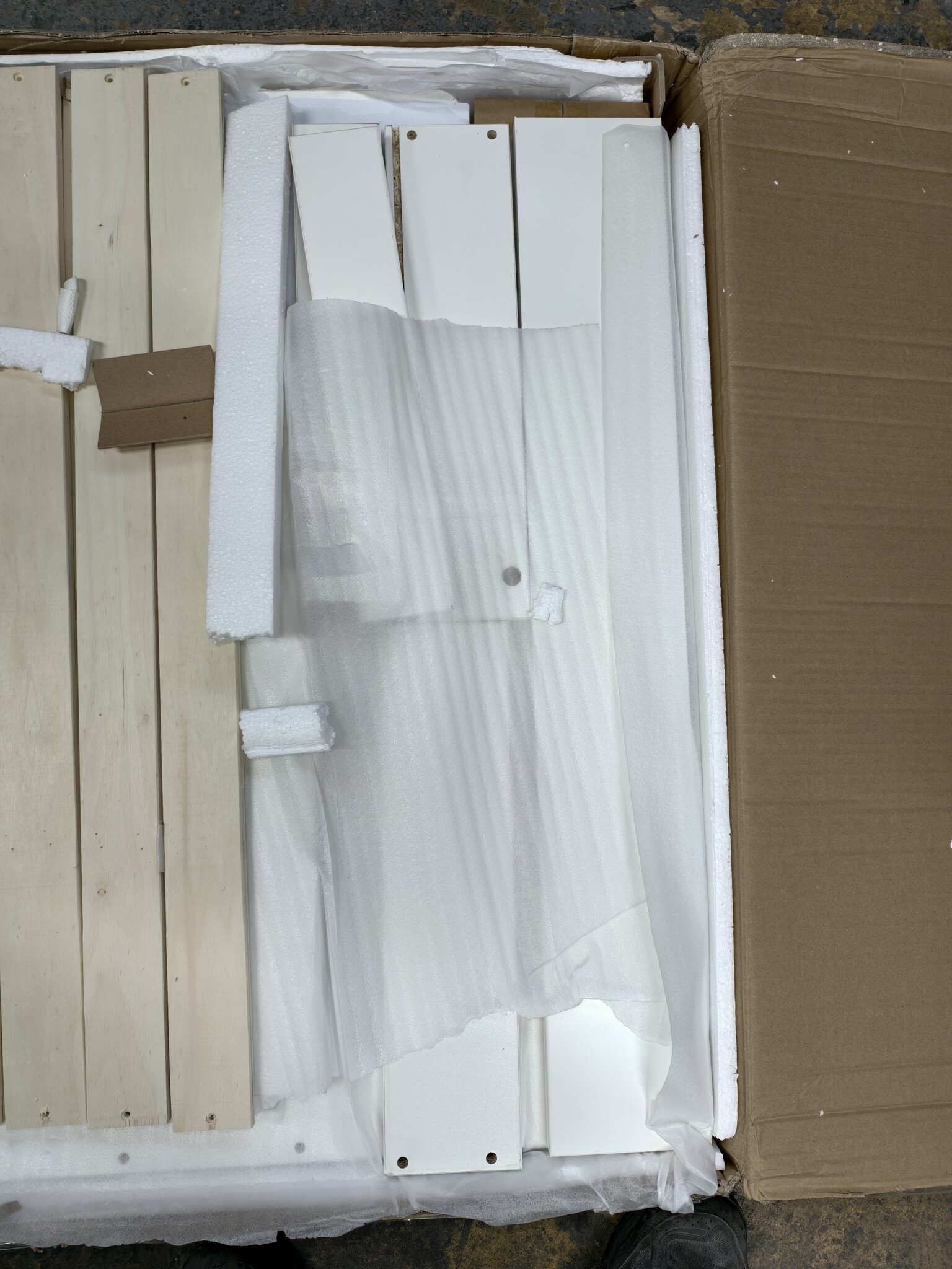 Peuterbed 80x160cm met uitschuifbed & matras | Wit/Grijs | -40% Korting!