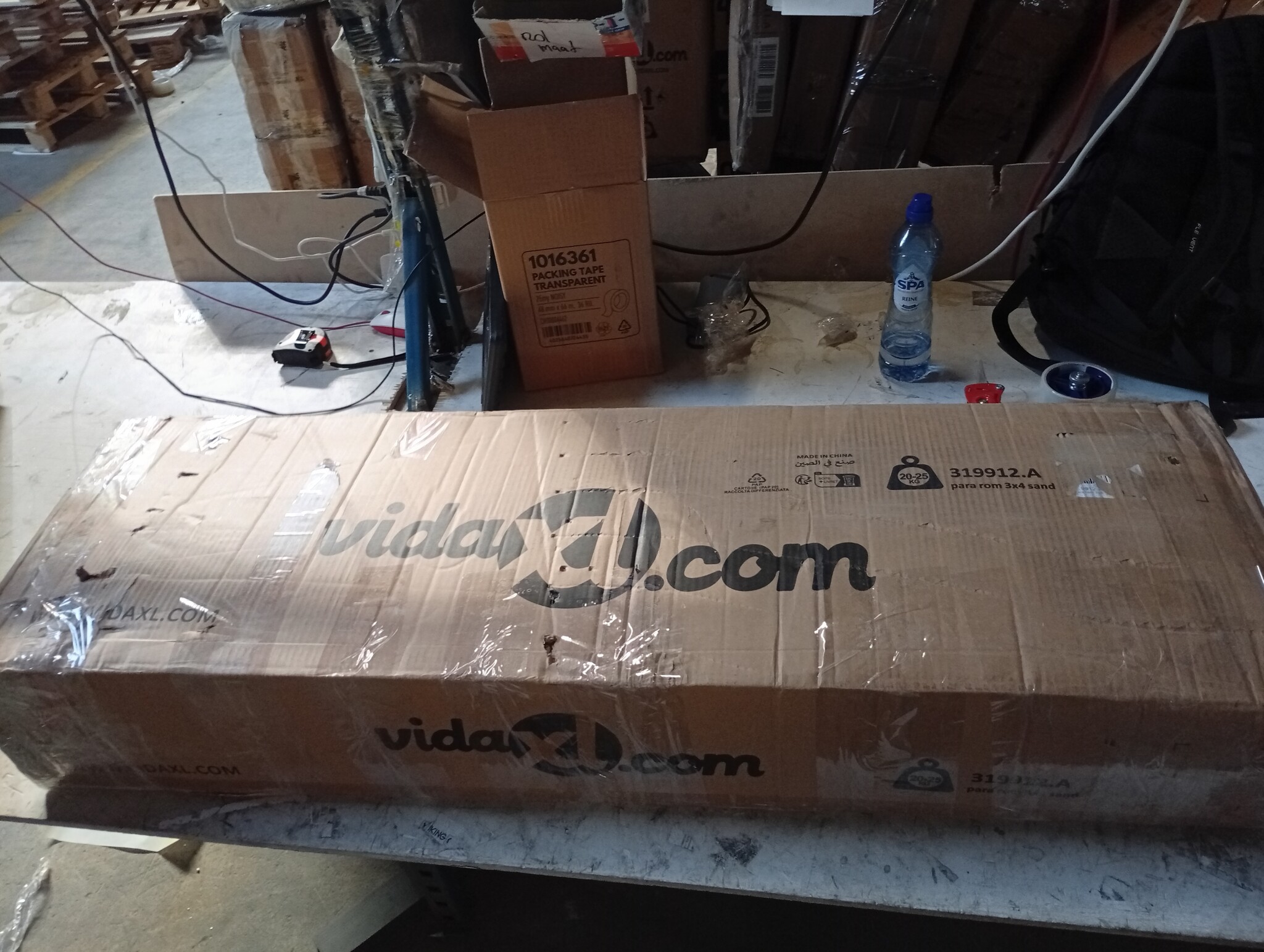 VidaXL Zweefparasol Zandwit 400x300 cm - 60% Korting!