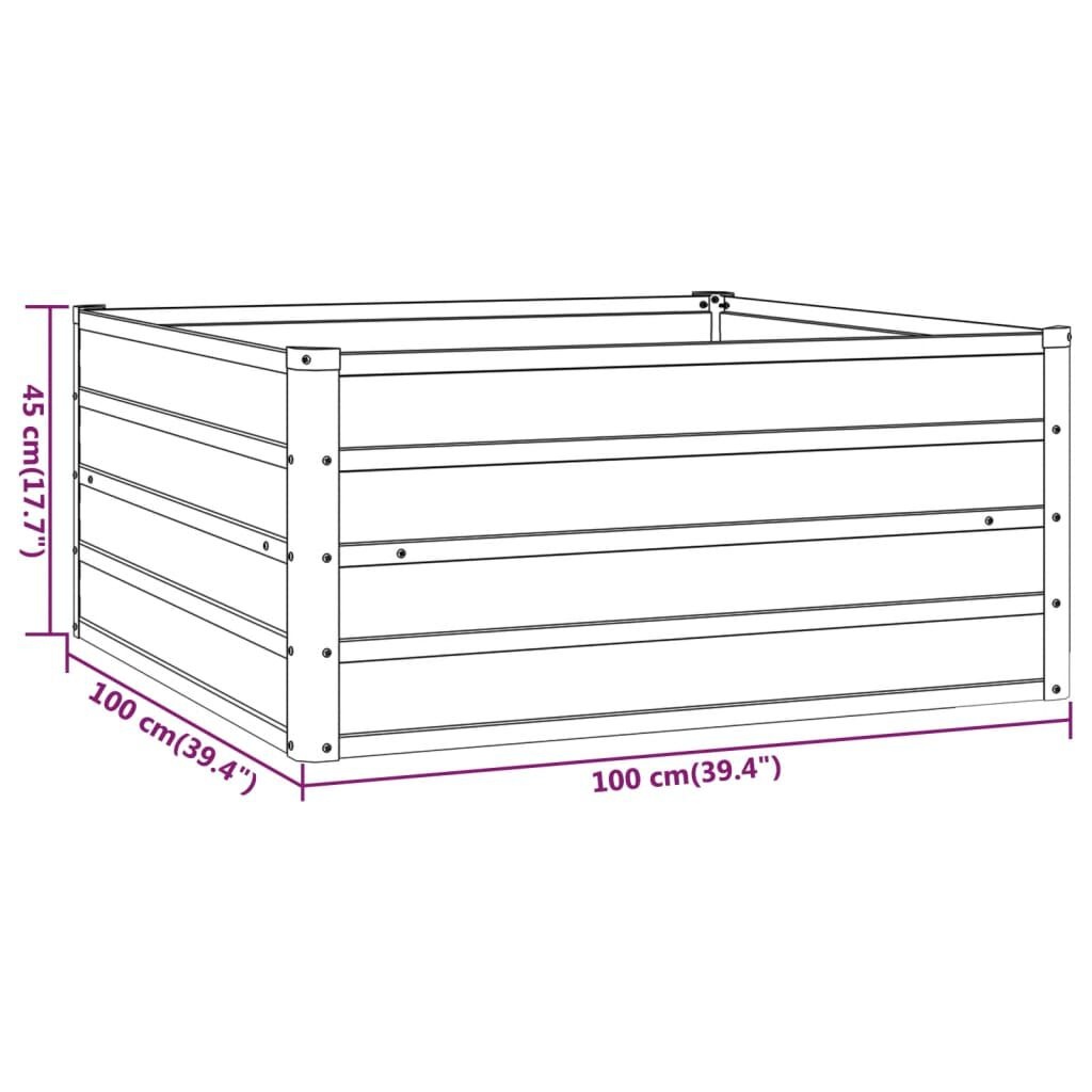 Cortenstaal Plantenbak 100x100x45cm - 60% Korting!