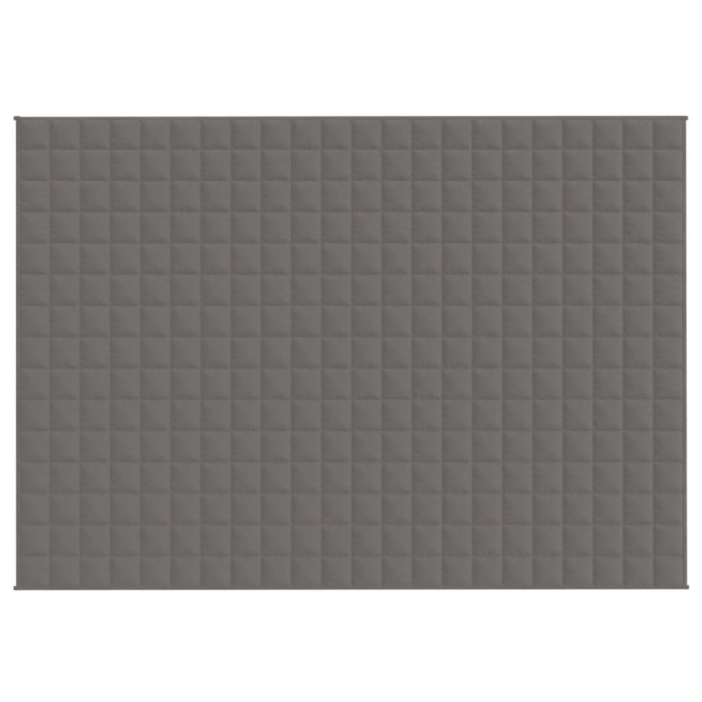 VidaXL Verzwaringsdeken 155x220cm 7kg - 40% Korting! - Zacht Grijs Stof