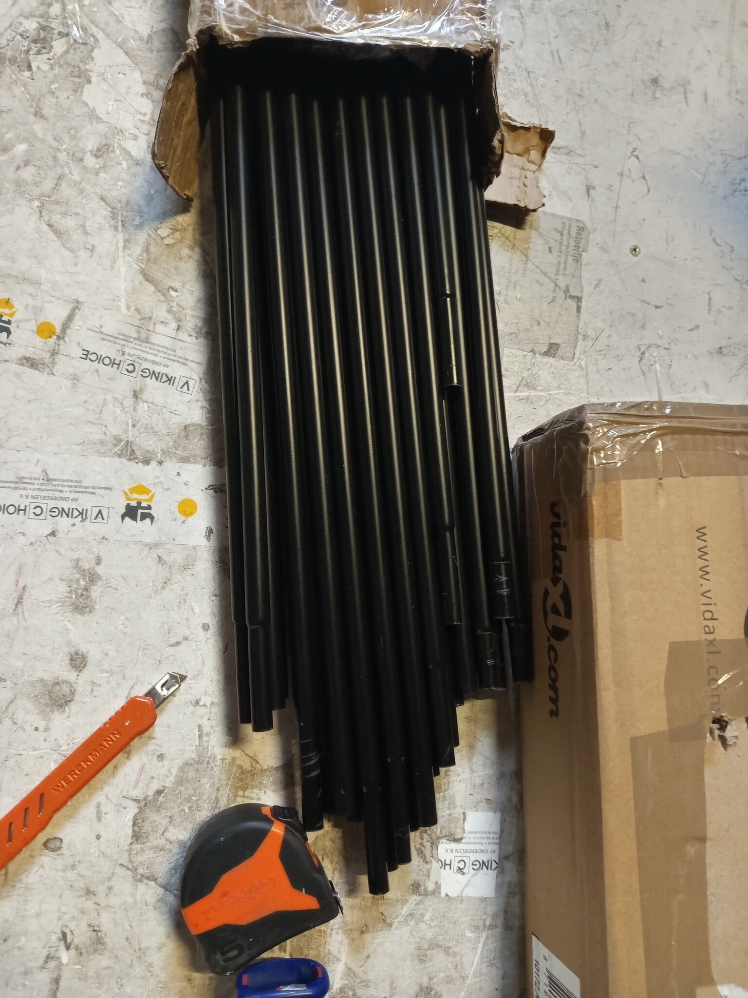 Kamerscherm 4 panelen 698x180 cm Zwart - 60% KORTING!