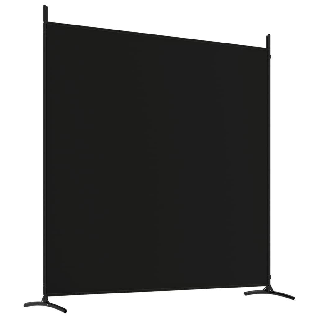 Kamerscherm 4 panelen 698x180 cm Zwart - 60% KORTING!