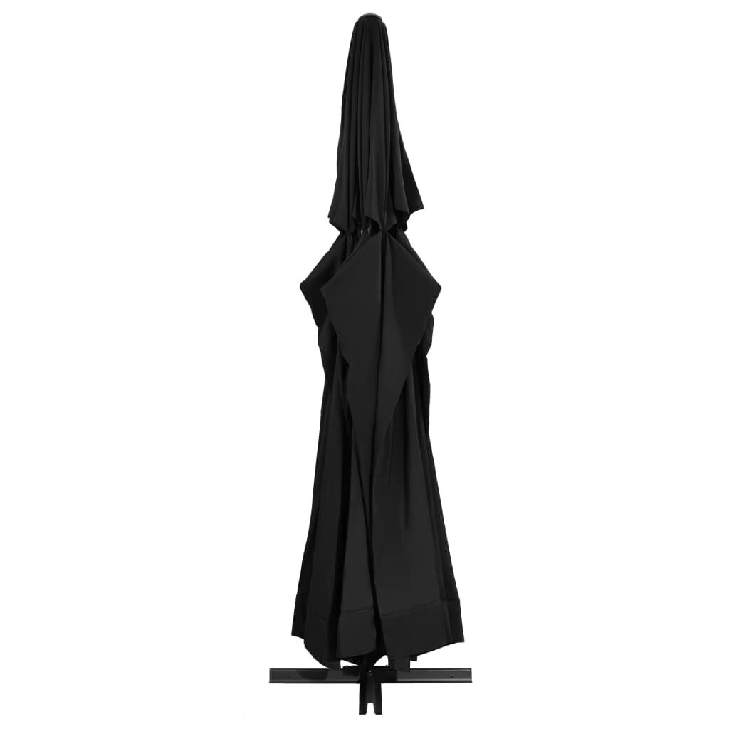 vidaXL Parasol 500cm Zwart - 55% Korting | Licht Gebruikt