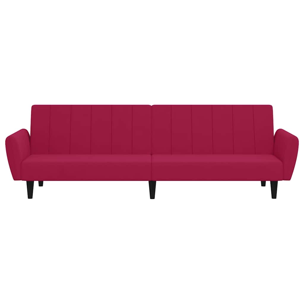 VidaXL Slaapbank 2-zits Fluweel Wijnrood - 55% Korting!