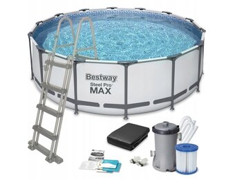 Bestway Steel Pro Max Zwembad 457x122cm - 40% KORTING - Compleet Set!
