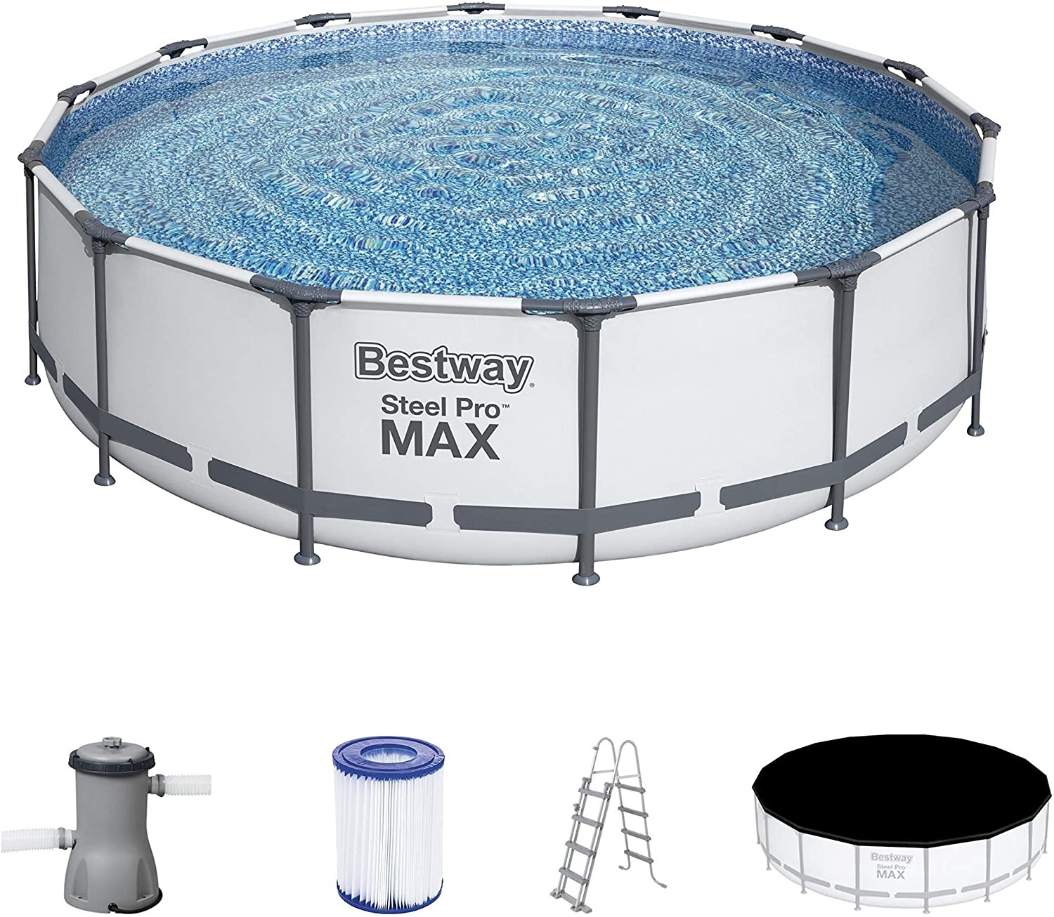 Bestway Steel Pro Max Zwembad 457x122cm - 40% KORTING - Compleet Set!