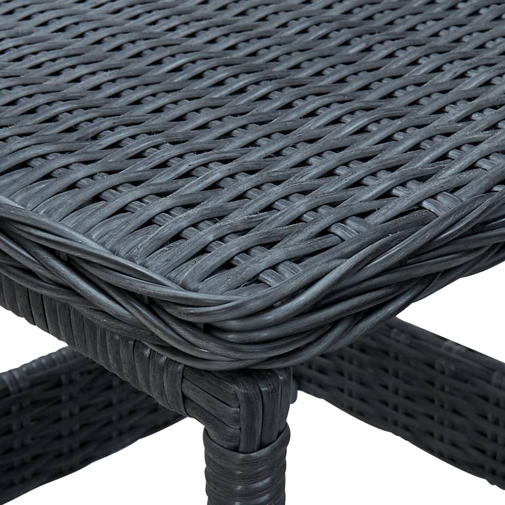 vidaXL Tuintafel Poly Rattan Donkergrijs - 46% Korting!