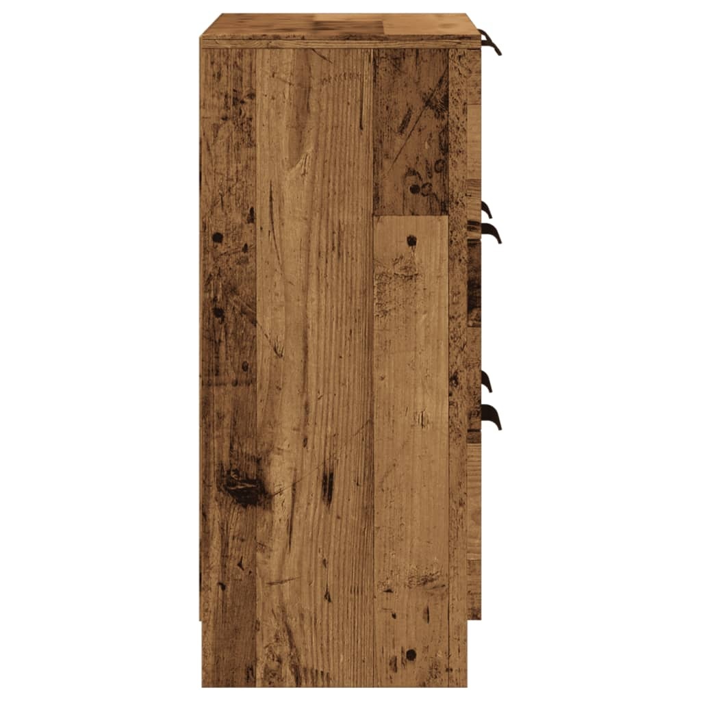 vidaXL Dressoir Oud Houtkleurig Bewerkt Hout - 60% Korting - Beperkte Voorraad!