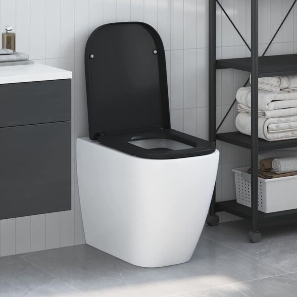 VidaXL Toiletzitting Zwart Mat - Snel Ontgrendelbaar & Soft Close - 35% Korting!