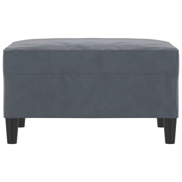 vidaXL Voetenbank 70x55x41 cm | Fluweel Donkergrijs | 40% Korting!