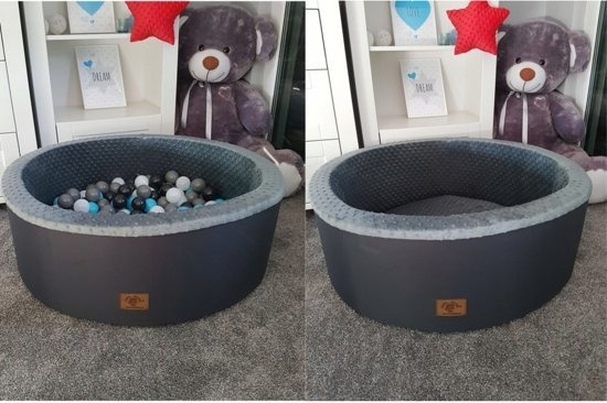 Ballenbak - 50% Korting! 90x40cm - 200 Ballen - Wit, Grijs, Zwart, Roze, Blauw (Lichte Beschadiging)