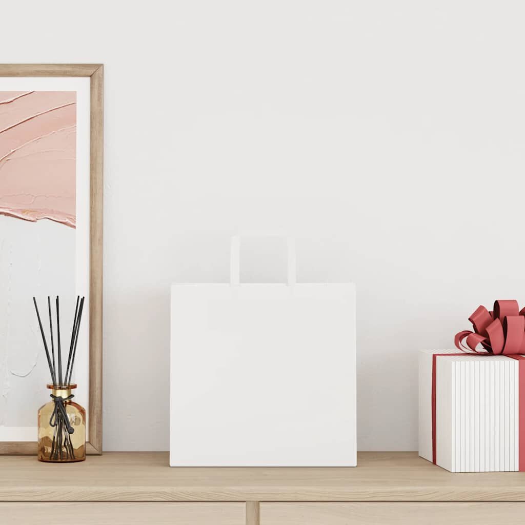 VidaXL Kraft Papieren Zakken 250 Stuks met Hengsels - Wit - 35% Korting!