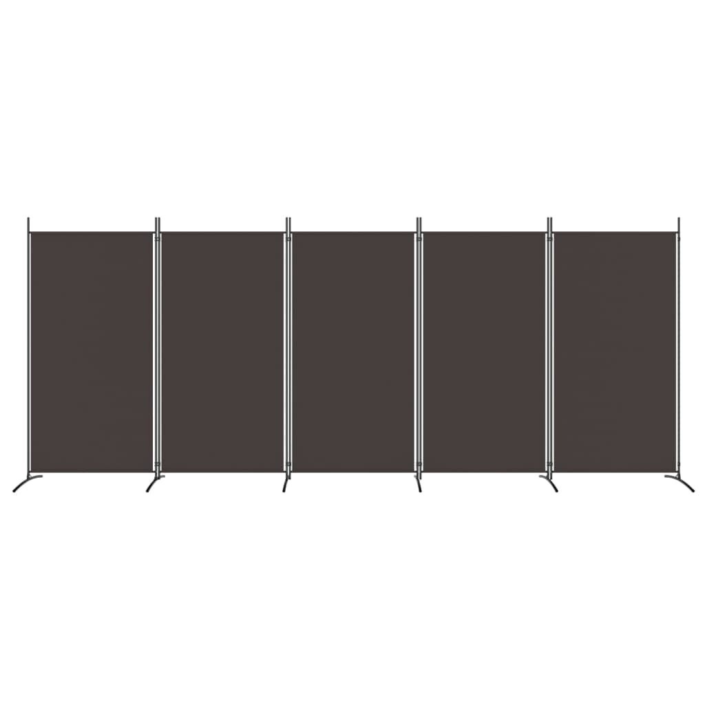 vidaXL Kamerscherm 5 panelen 433x180cm Bruin - 40% Korting!