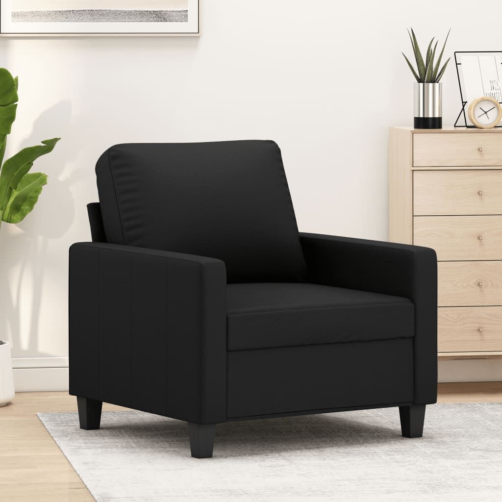 VidaXL Fauteuil Kunstleer Zwart - 40% Korting! Nog Maar 1 Op Voorraad!