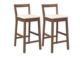 VidaXL Barkrukken Bruin Massief Hout (2 stuks) - 42% Korting!