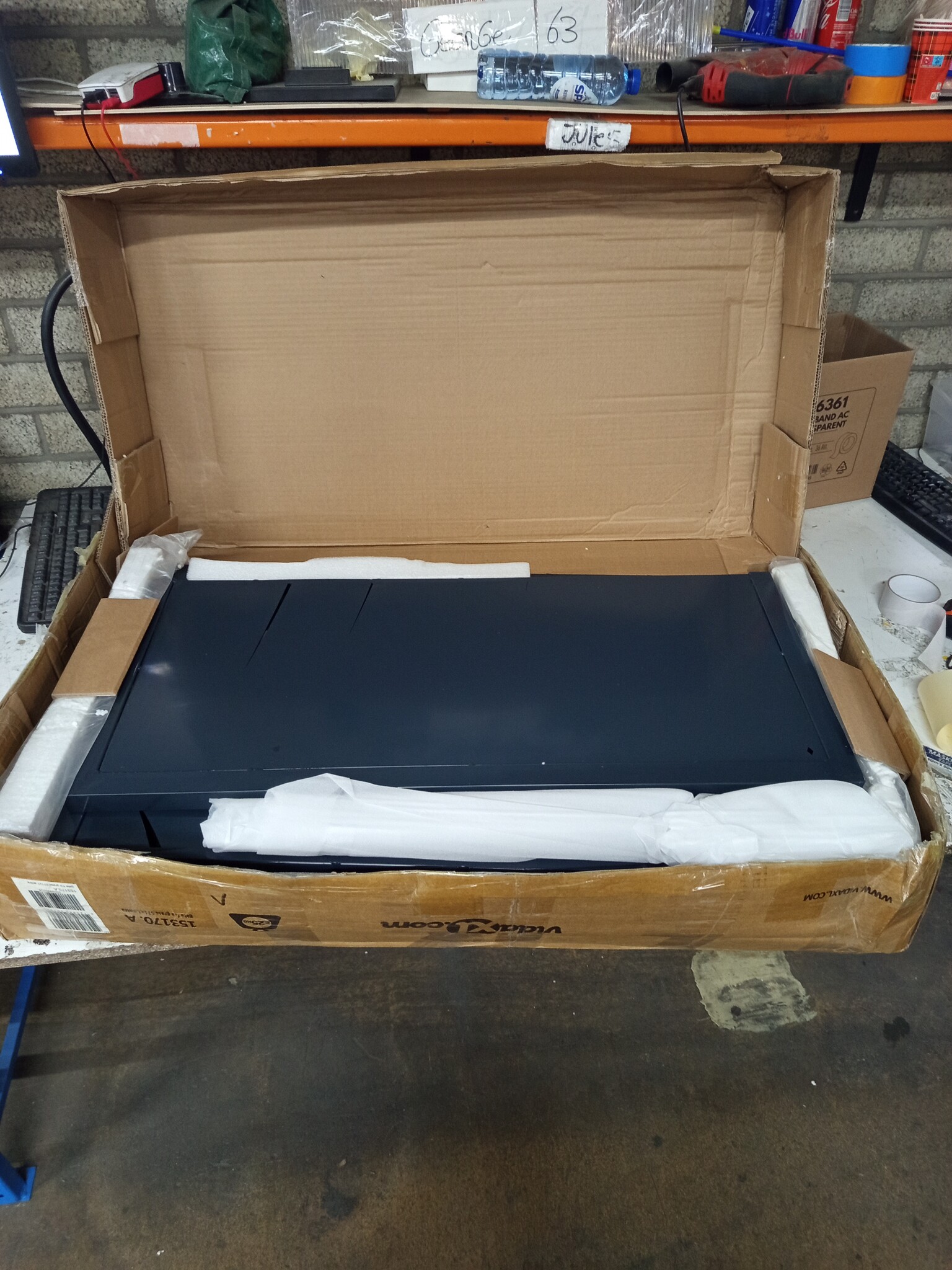 vidaXL Poort 105x180cm Grasontwerp Staal Antraciet - 55% Korting!