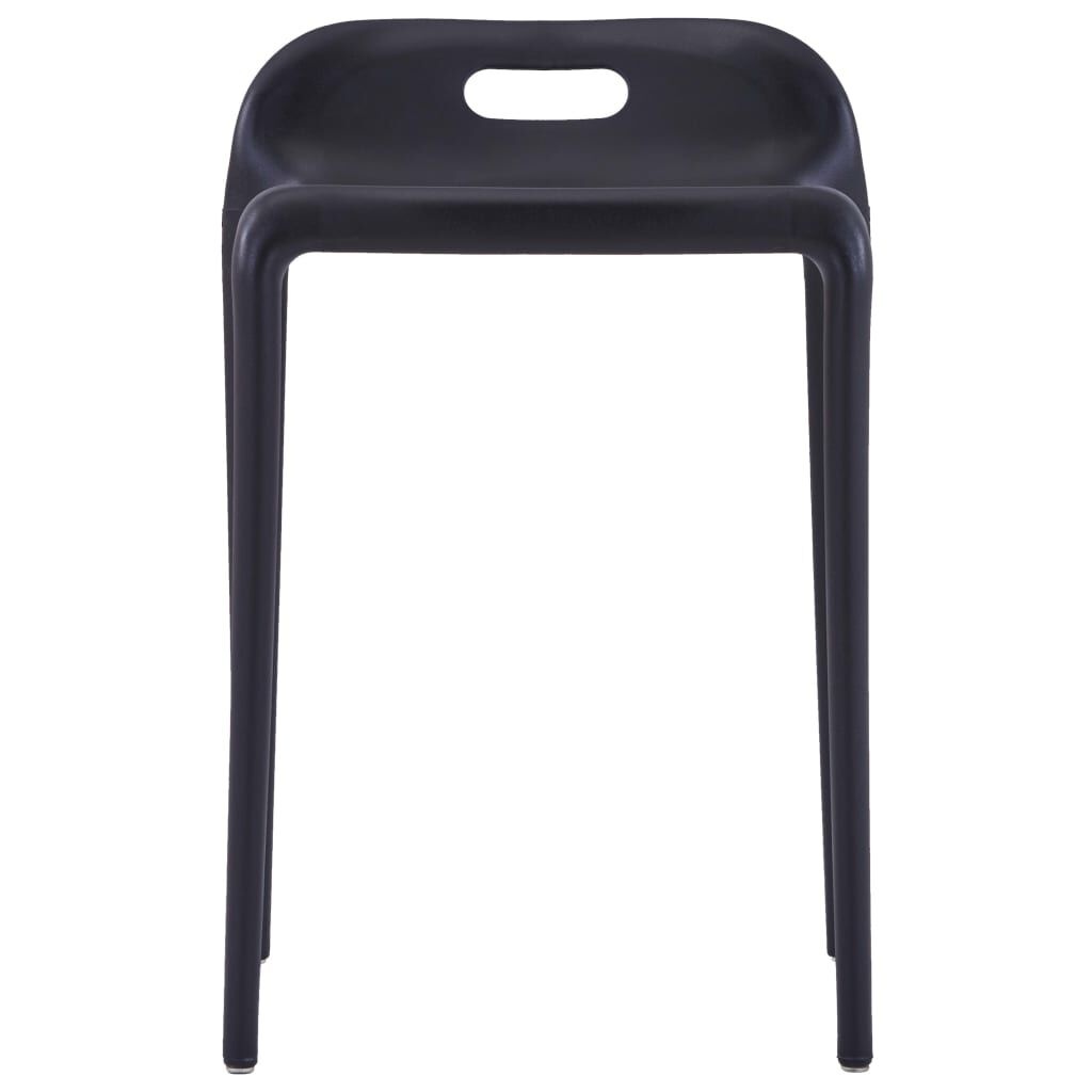 vidaXL Stapelbare Kunststof Krukken (4 stuks) - Zwart | 40% Korting!