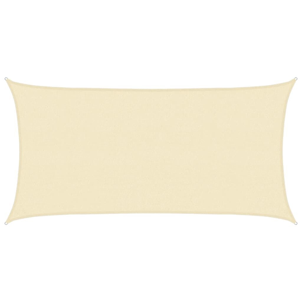 VidaXL Zonnezeil Crème 2.5x4.5m HDPE - 60% Korting!