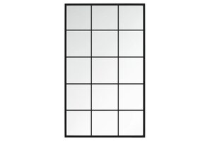 VidaXL Wandspiegel Metaal Zwart 100x60cm - Nu met 35% Korting!