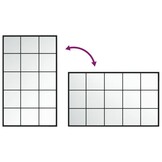 VidaXL Wandspiegel Metaal Zwart 100x60cm - Nu met 35% Korting!