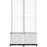 Plantenbak met Latwerk VidaXL Wit - 80x40x136cm - 40% Korting!