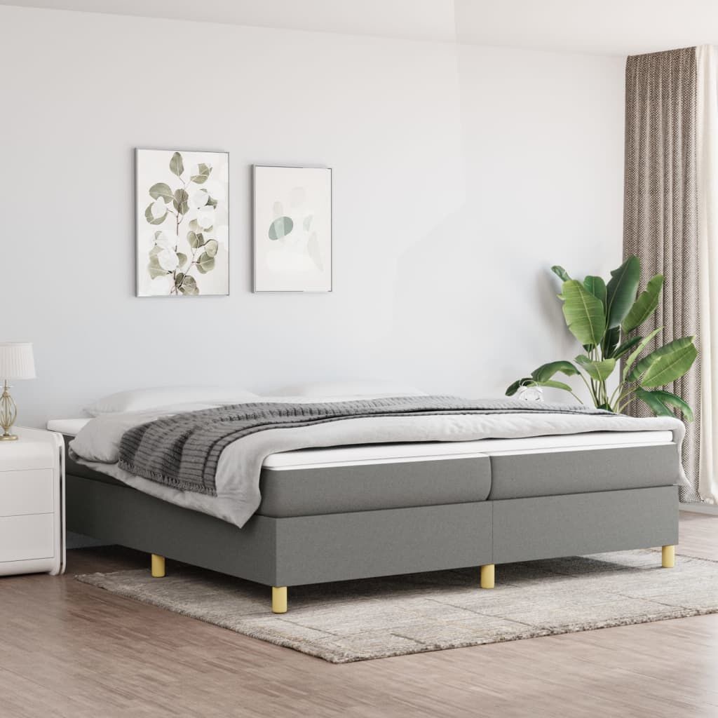 VidaXL Bedframe Donkergrijs 200x200cm - 40% Korting! Excl. Matras