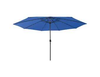 VidaXL Parasol Azuurblauw 400cm met LED - 40% Korting!