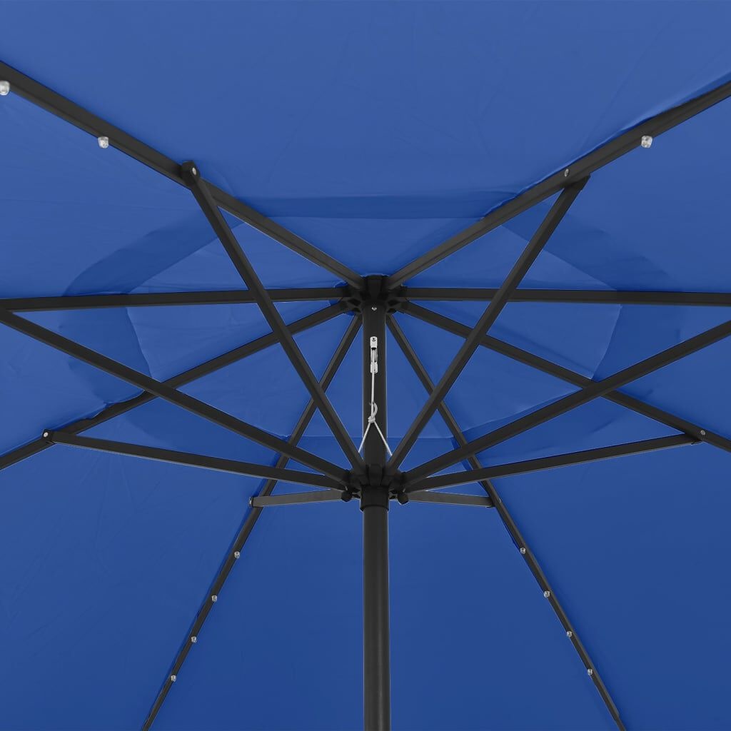 VidaXL Parasol Azuurblauw 400cm met LED - 40% Korting!