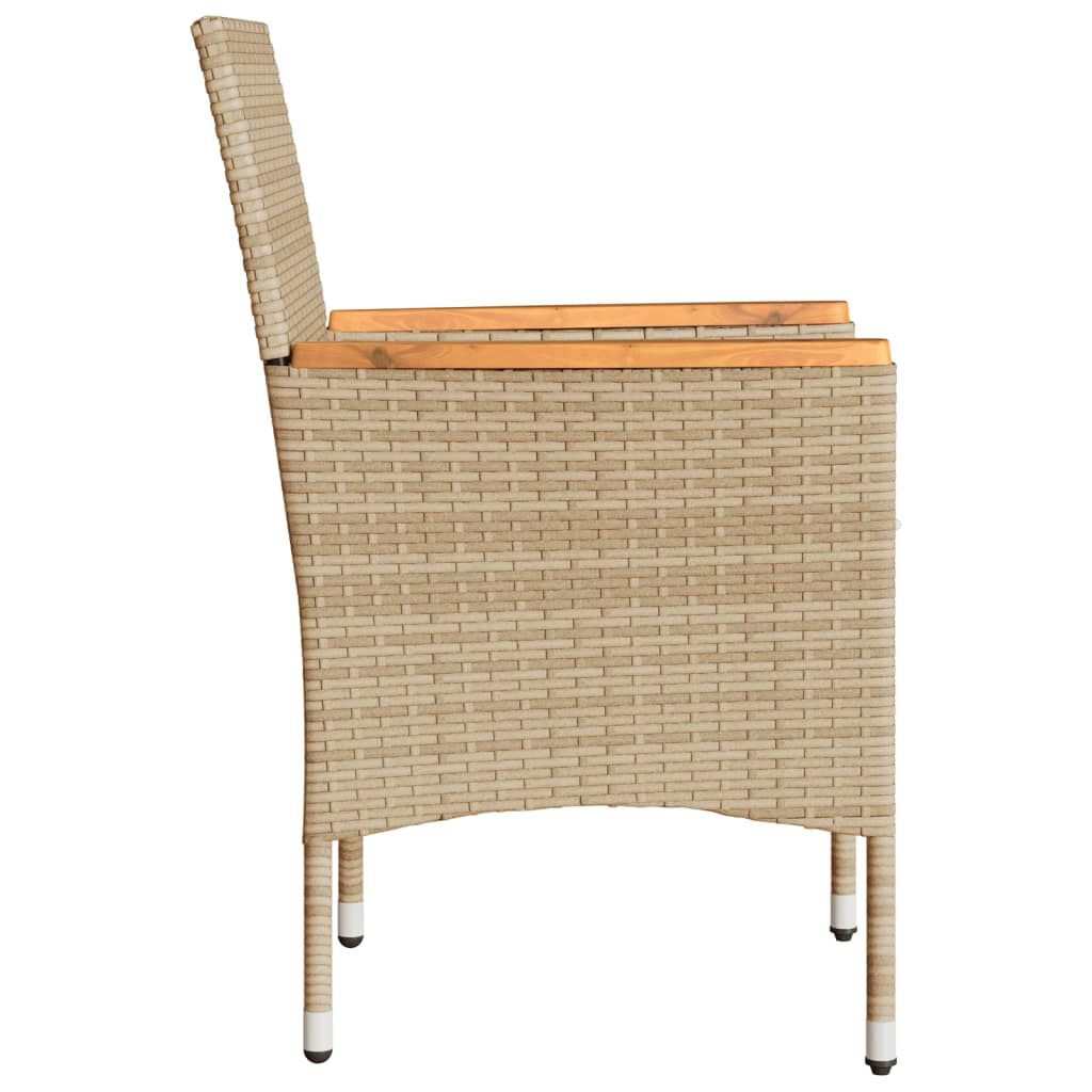 vidaXL Tuinstoelen Set (2x) Poly Rattan Beige | 46% Korting! | Geretourneerd