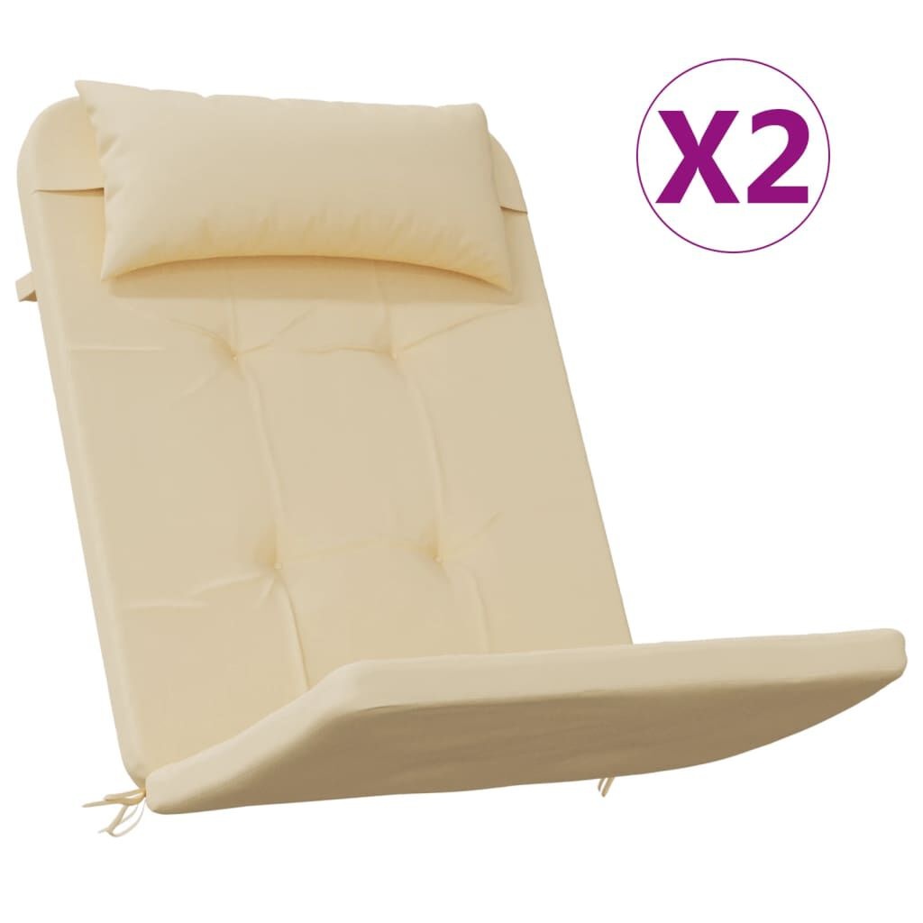 vidaXL Adirondack Stoelkussens Beige (2 st) - 40% Korting!