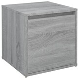 vidaXL Opbergbox met lade - 40,5x40x40 cm - Grijs Sonoma Eiken - 40% Korting!