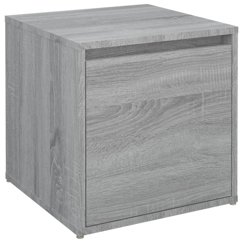 vidaXL Opbergbox met lade - 40,5x40x40 cm - Grijs Sonoma Eiken - 40% Korting!