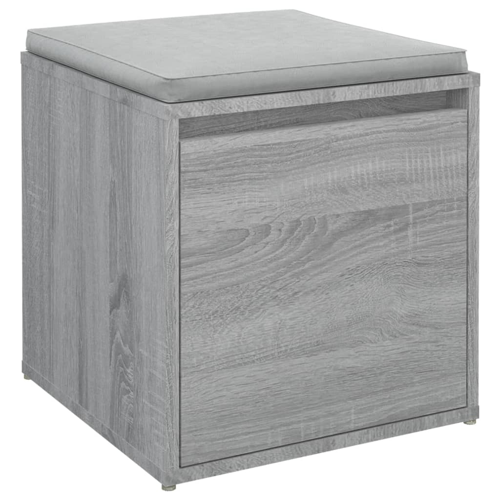 vidaXL Opbergbox met lade - 40,5x40x40 cm - Grijs Sonoma Eiken - 40% Korting!