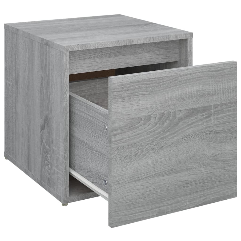 vidaXL Opbergbox met lade - 40,5x40x40 cm - Grijs Sonoma Eiken - 40% Korting!