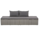 VidaXL Loungebed Poly Rattan Grijs - 41% Korting! Nieuw!