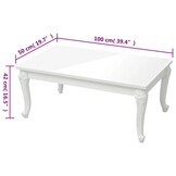 VidaXL Salontafel Hoogglans Wit 100x50x42 cm - 65% Korting!