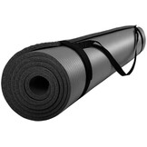 Fitnessmat Sportmat met Draagriem Zwart | 185x100x1cm | -51% Korting!
