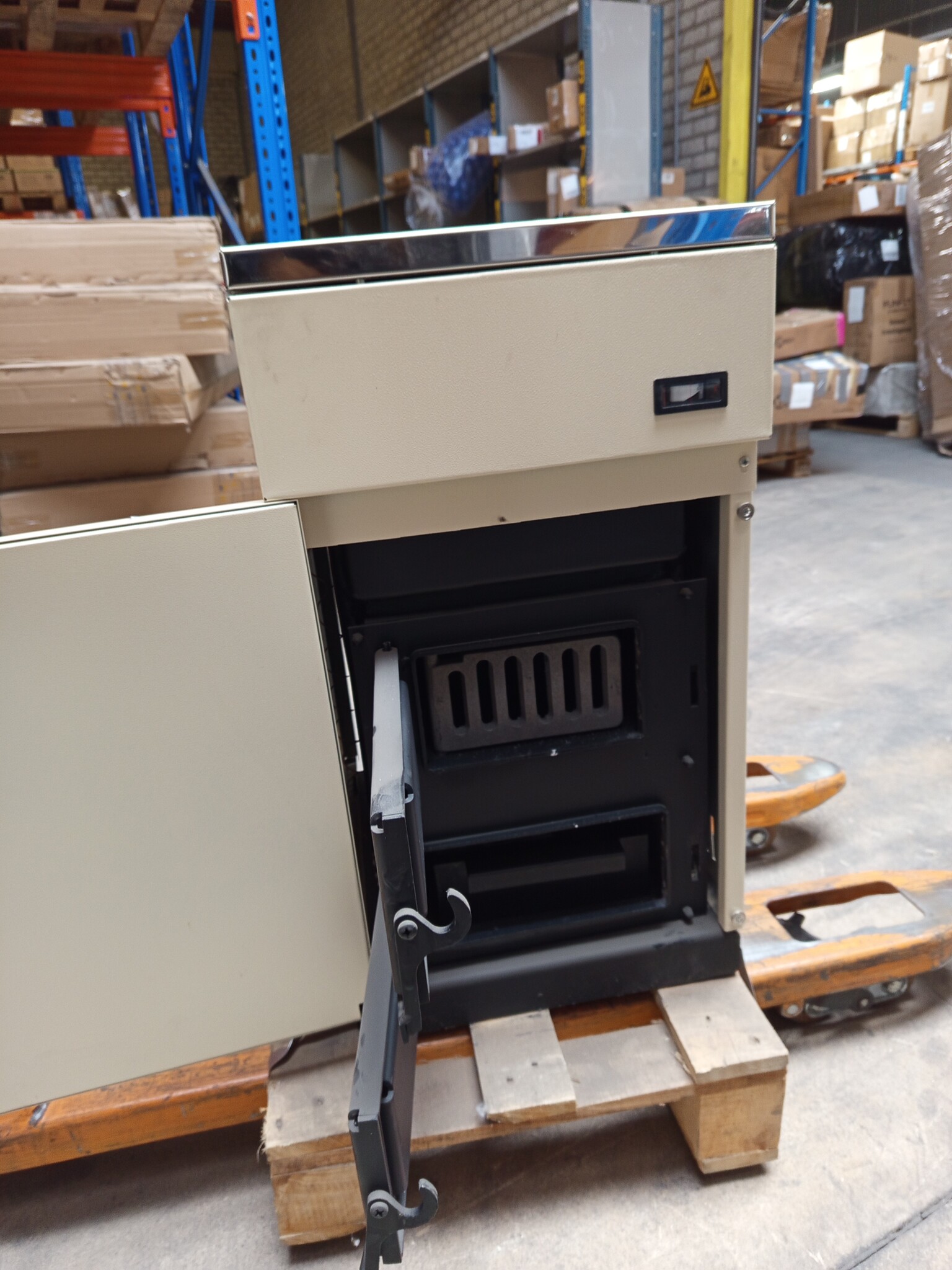 CV Houtkachel Beige 17kW Klasse A+ - 47% Korting!