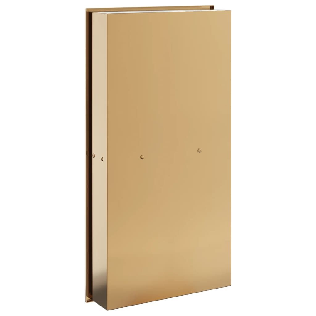 VidaXL Douchenis 32x62x9 cm - Roestvrijstaal Geborsteld Goud - 40% Korting!