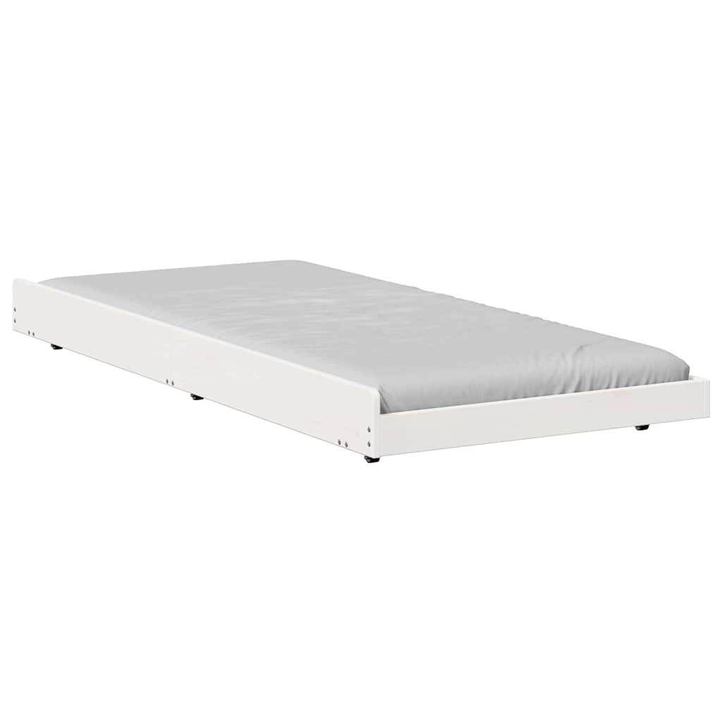 vidaXL Bedframe Wit 90x190cm Massief Grenenhout - 56% Korting!