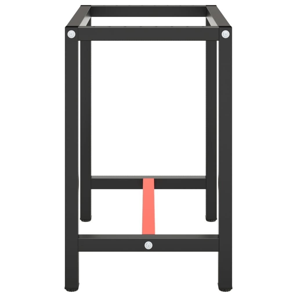 VidaXL Werkbankframe Matzwart/Rood 70x50x79cm - 55% Korting!