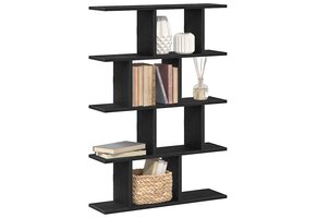 VidaXL Wandschap Kubus 12 Vakken - Zwart (Bewerkt Hout) | 55% Korting!