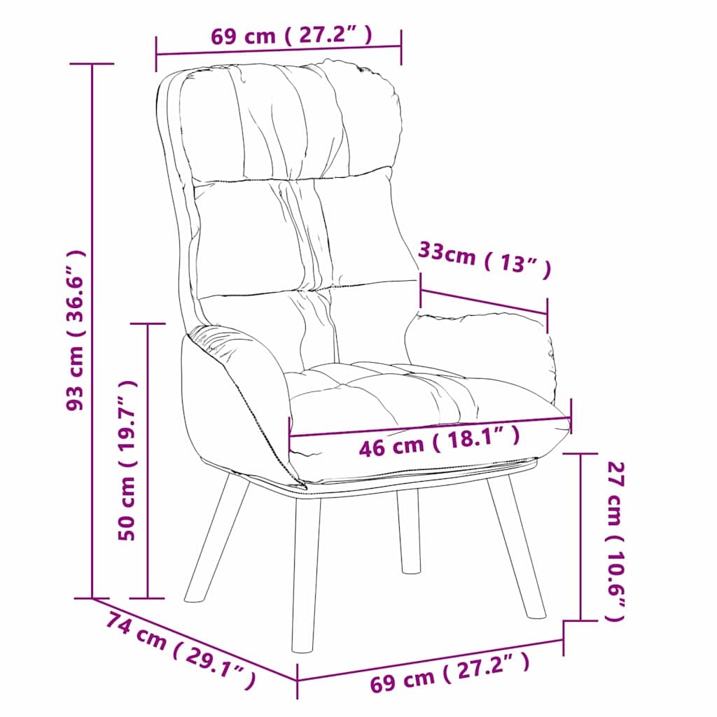 VidaXL Ontspanningsstoel Rood Kunstleer - 40% Korting! (1 Stuk)