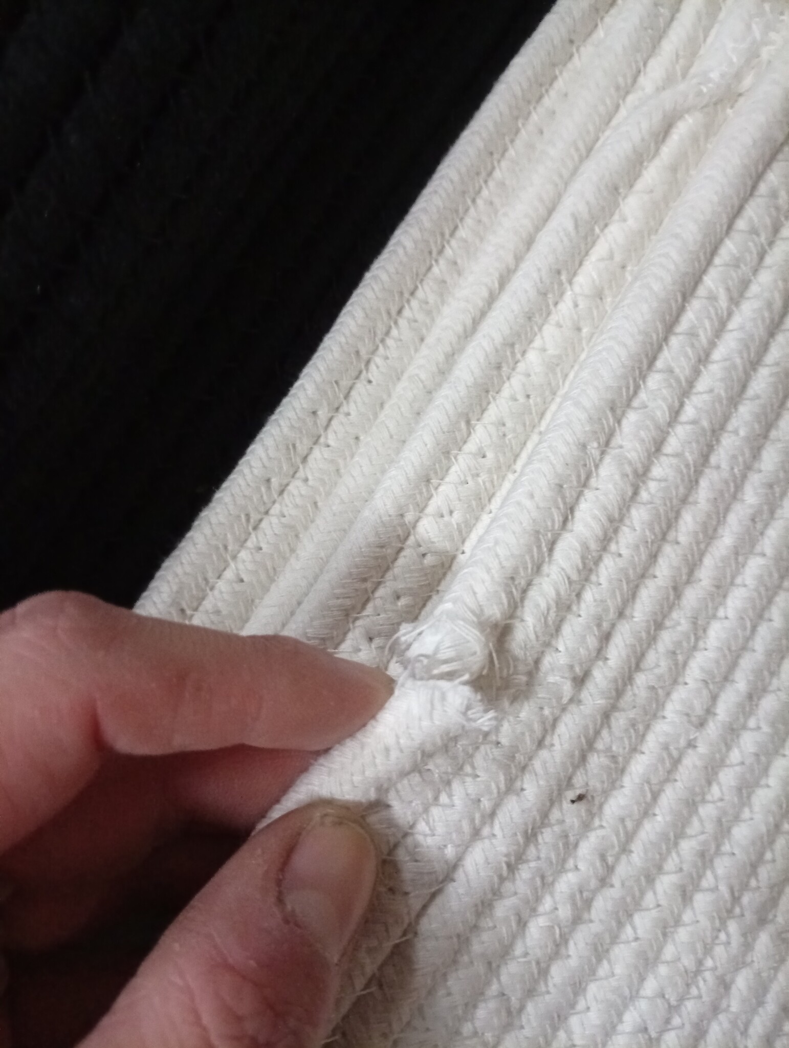 VidaXL Opbergmand Katoen Zwart/Wit Ø49x65cm - 55% Korting!